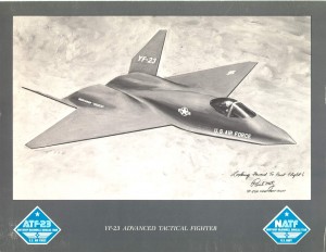 YF-23 sketch signed by Paul Metz