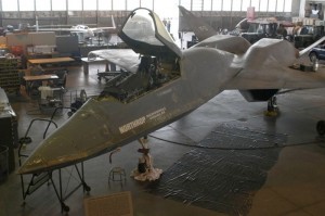 yf-23-PAV 1 in hangar during restoration